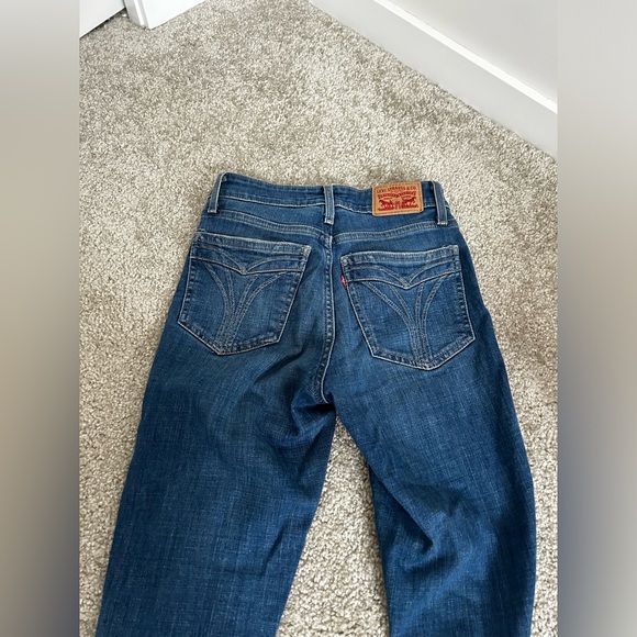Levi’s 721 dark blue denim knee rips high waisted 26 - Picture 5 of 5